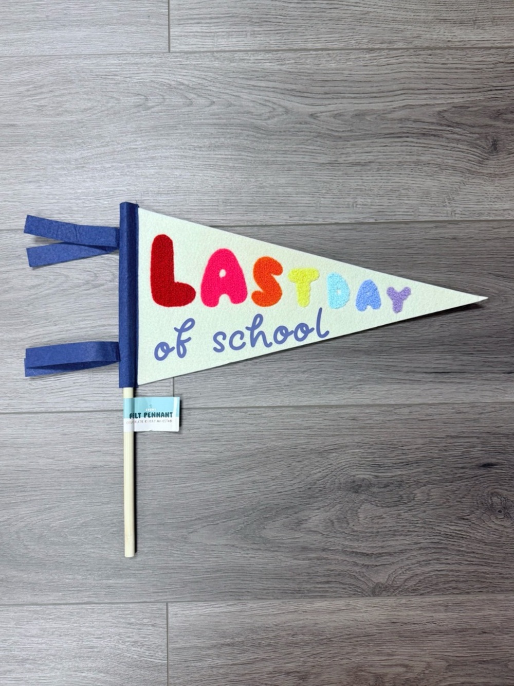 2026 Target Bullseye Playground Last Day of School Felt Pennant Flag, New!